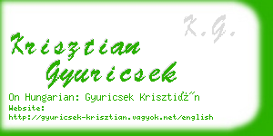 krisztian gyuricsek business card